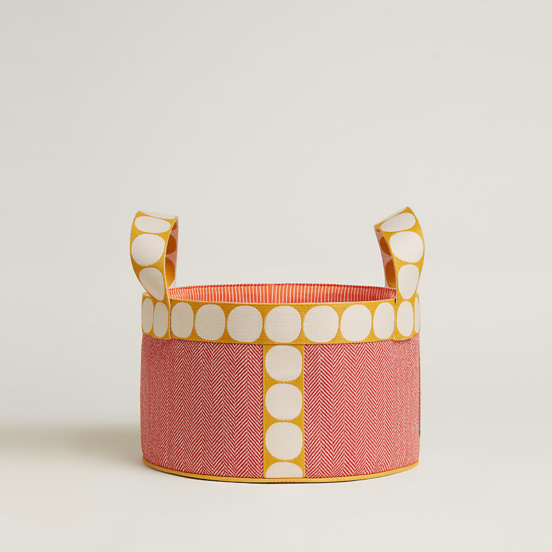 Animaux Blocks basket, small model - Brown | Hermès USA